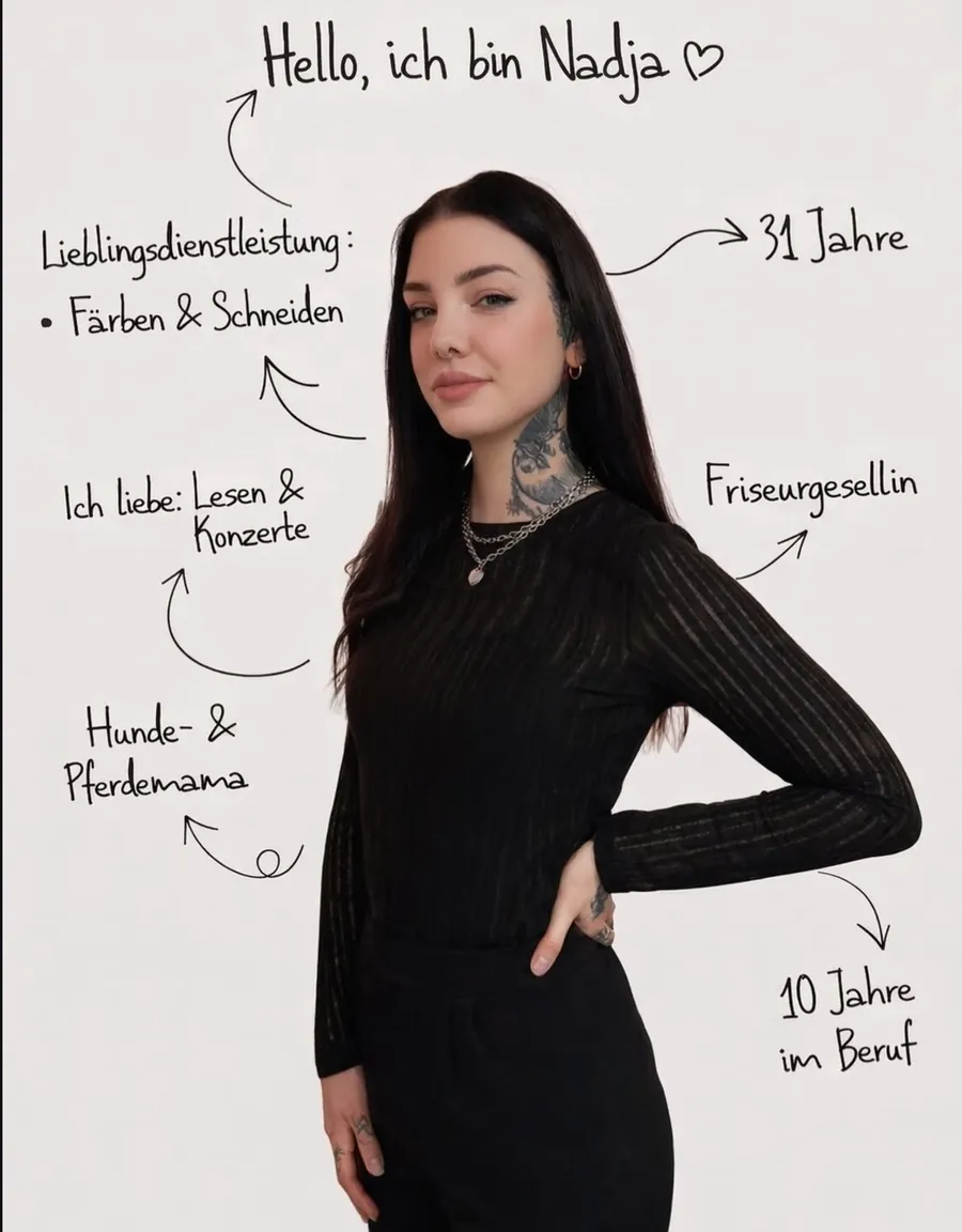 Nadja, Friseurgesellin mit Schwerpunkt Färben und Schneiden